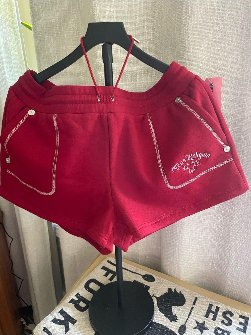 True Religion Women's Crimson Terry  Shorts IF YOU KNOW YOU KNOW THE QUALITY